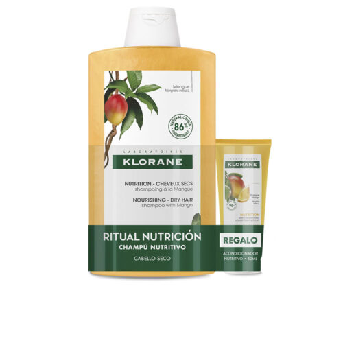 Klorane Mango Shampoo + Conditioner Set | Unisex 400ml+50ml Droog Haar | Hydraterend