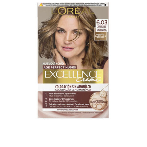 L'ORÉAL PARIS EXCELLENCE CREME ammonia-free hair color with micro-keratin #6.03-Light Brown 1 unit