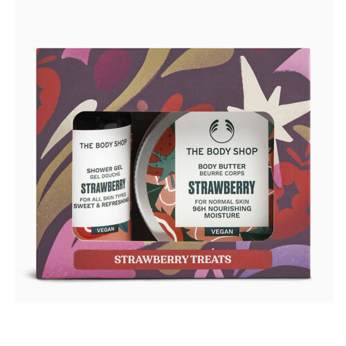 The Body Shop Strawberry Cadeauset Unisex | 2 Stuks Douchegel 60ml + Bodybutter 50ml | Hydraterend