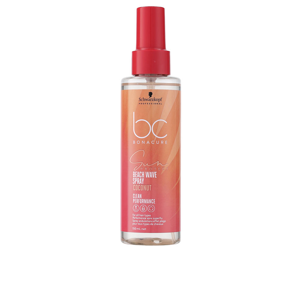 Schwarzkopf BC Sun Protect Beach Wave Spray Unisex | 150ml Alle Haartypes | Kokosolie Glanzend