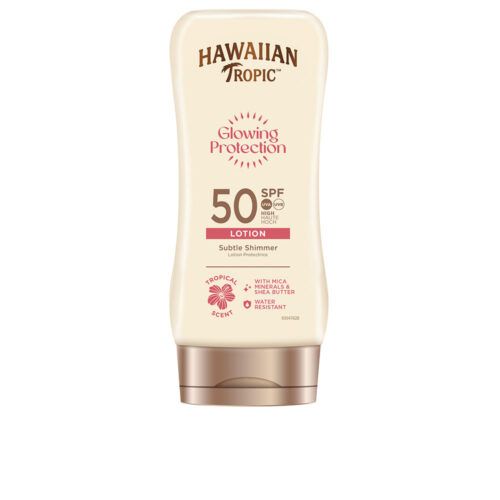 Hawaiian Tropic Glowing Protection Zonnebrand SPF50+ | Unisex 170ml | Vitamine C & E Stralend