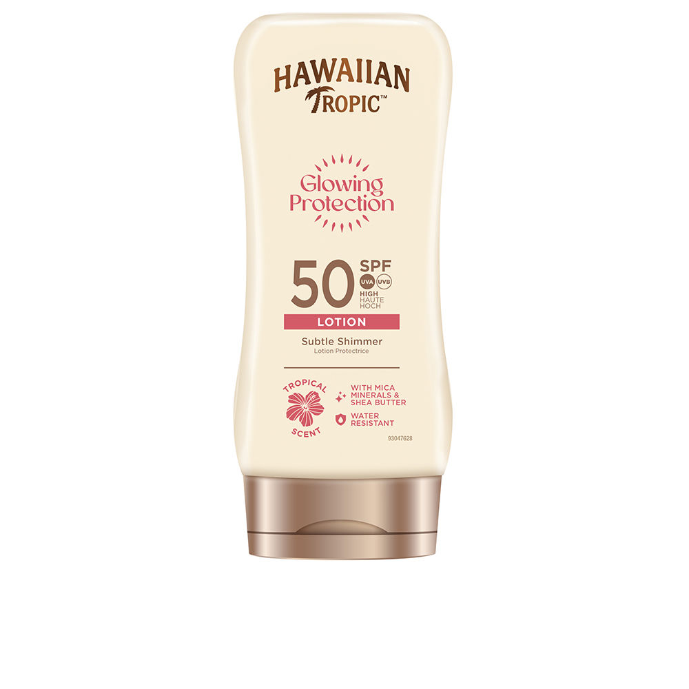 Hawaiian Tropic Glowing Protection Zonnebrand SPF50+ | Unisex 170ml | Vitamine C & E Stralend