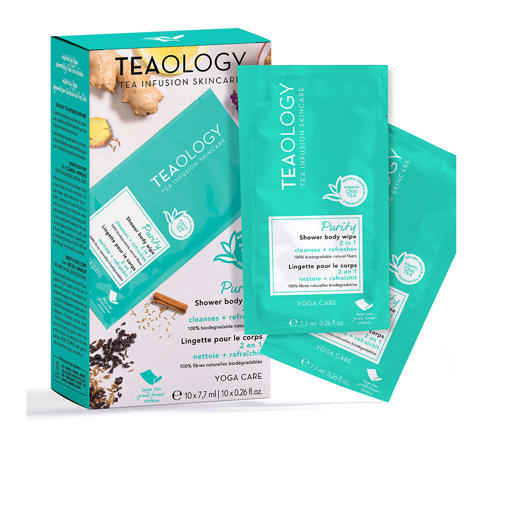 TEAOLOGY PURITY CHAI TEA shower body wipe 10 x 7,7 ml