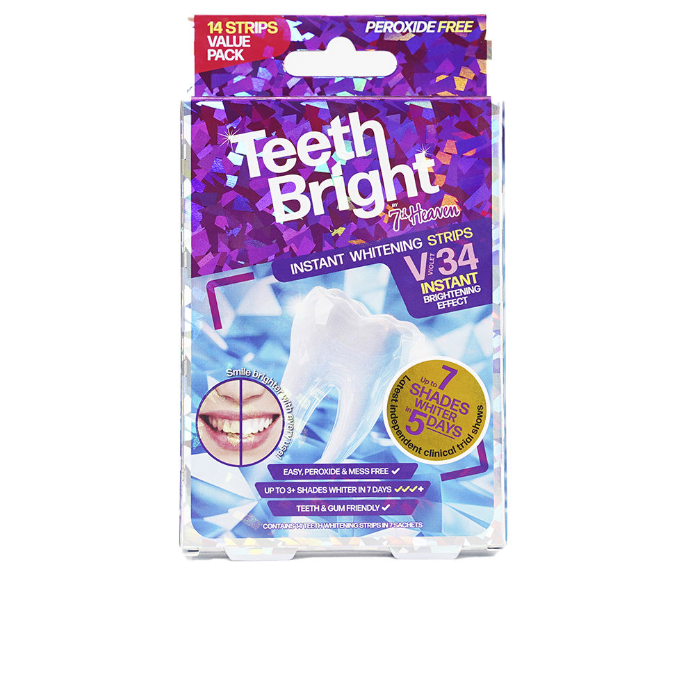 7TH HEAVEN TEETH BRIGHT whitening dental strips 14 units