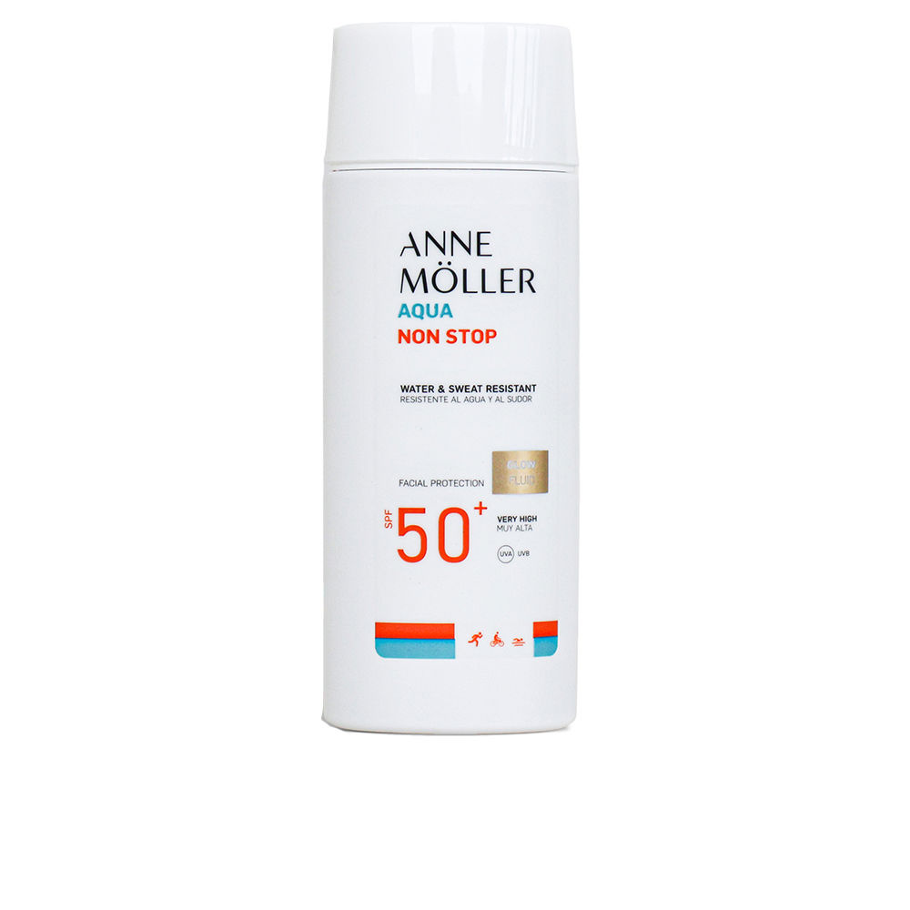 ANNE MÖLLER AQUA NON STOP water and sweat resistant glow fluid SPF50+ 75 ml
