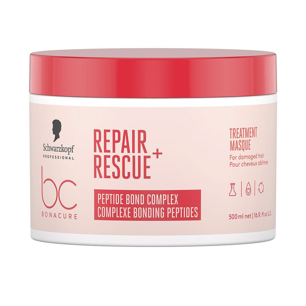 Schwarzkopf Bonacure Repair Rescue Haarbehandeling | Unisex 500ml Beschadigd Haar | Reparerend