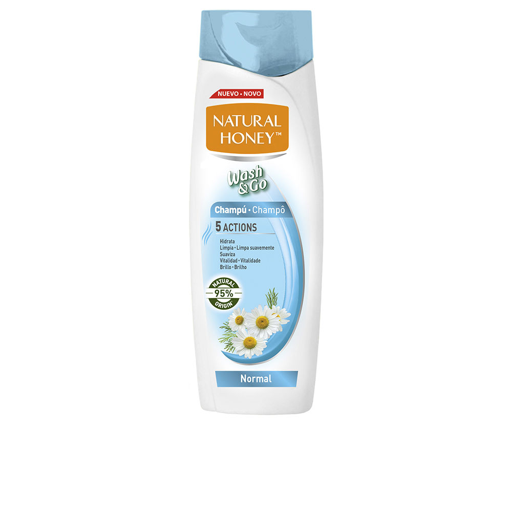 Natural Honey Wash & Go Shampoo | Dames 400ml Normaal Haar | Verzorgend Kamille