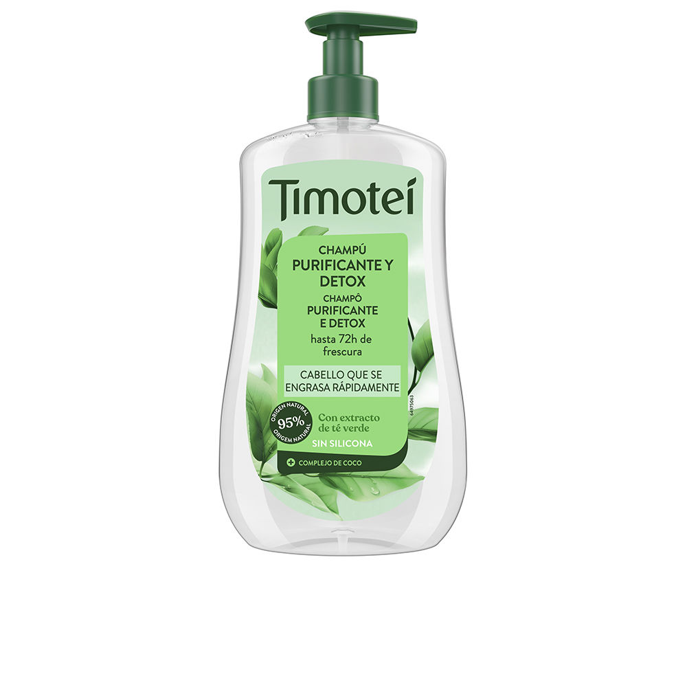 TIMOTEI purifying and detoxifying shampoo with green tea extract for oily hair 600 ml