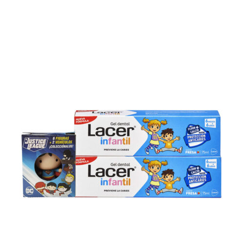 LACER CHILDREN dental gel strawberry duo + gift 2 x 75 ml 2 u