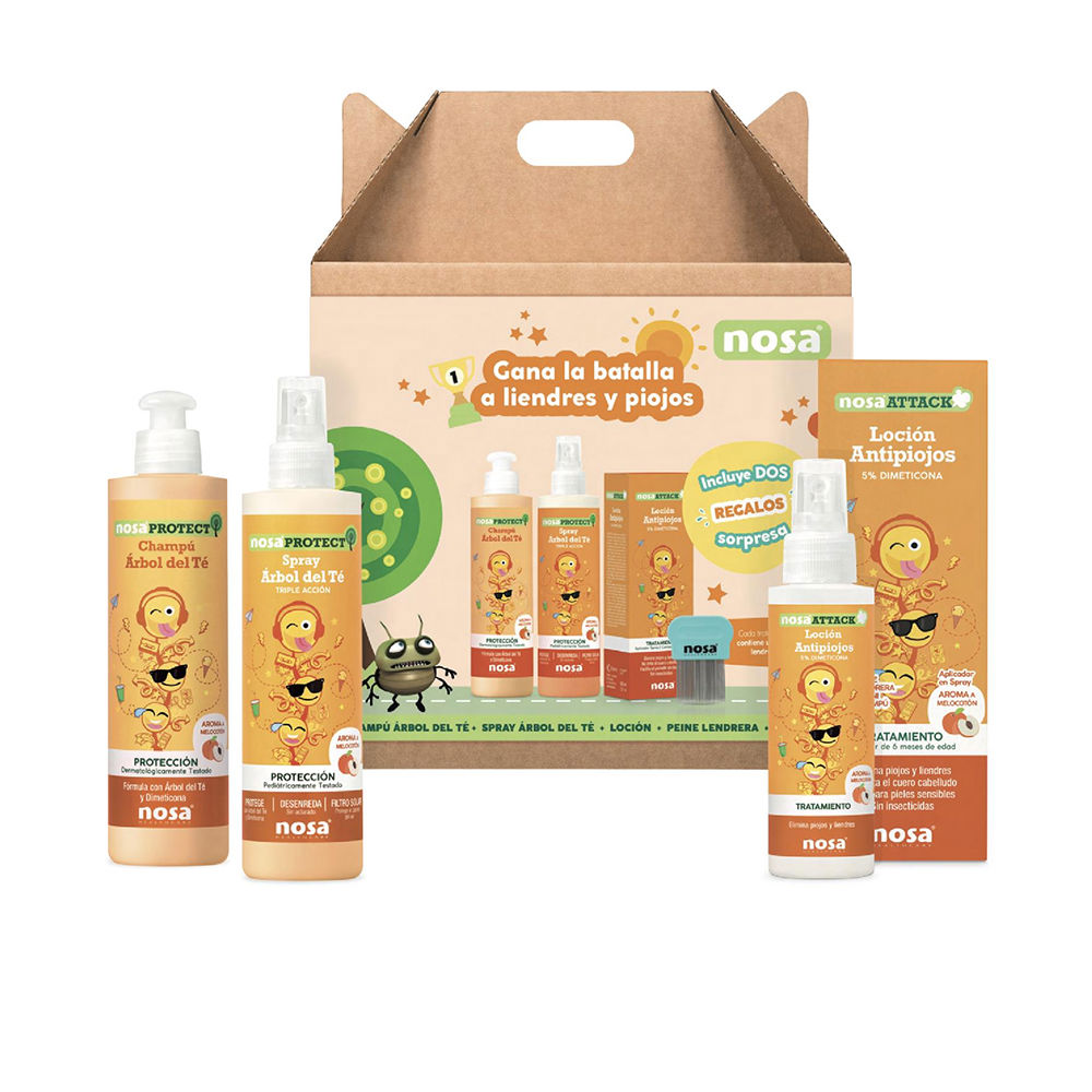 NOSA Protect Against Nits and Lice, Peach, 4 pcs