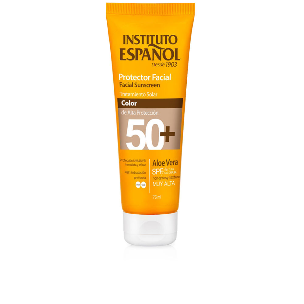 INSTITUTO ESPAÑOL ALOE VERA FACIAL PROTECTOR with color SPF50+ 75 ml