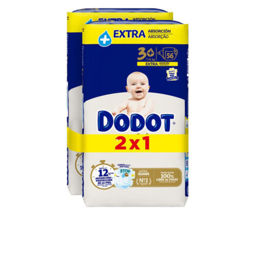 DODOT SENSITIVE EXTRA talla 3+ pañales 7-11 kg 112 u