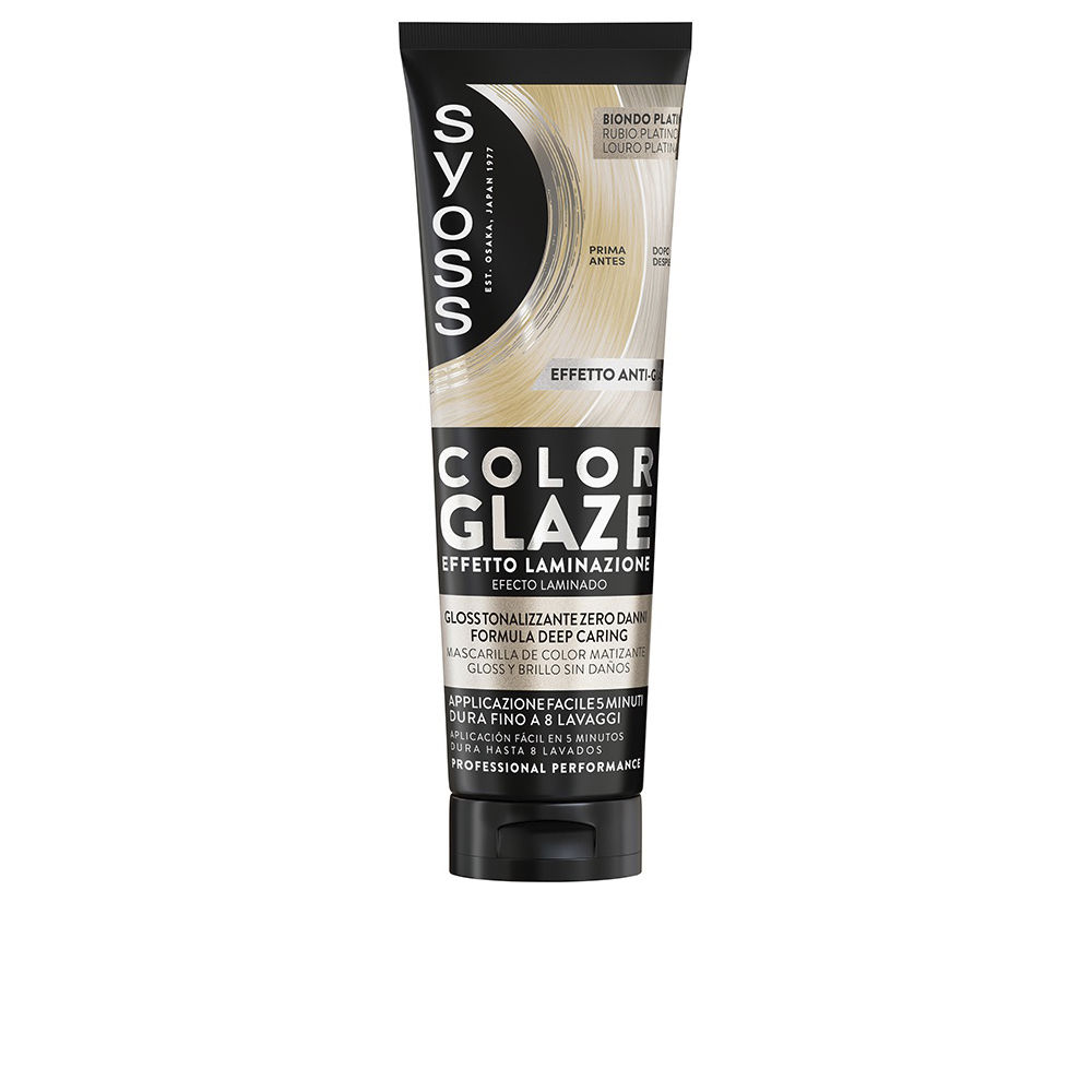 SYOSS COLOR GLAZE mattifying color mask with laminated effect #Platinum Blonde 130 ml