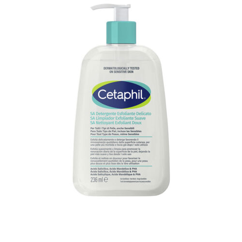 Cetaphil Gentle Exfoliating SA Reiniger | Unisex 236ml Gevoelige Huid | Exfoliënd Salicylzuur