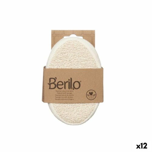 Lichaamsspons Berilo Wit Beige 15 x 5 x 10 cm (12 Stuks)
