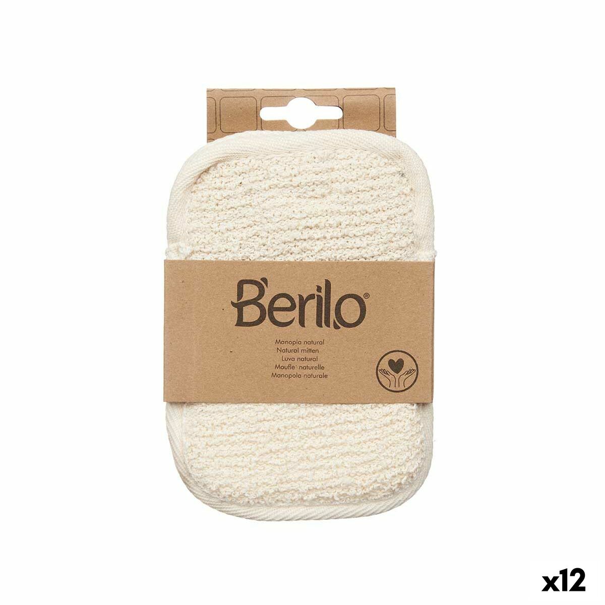 Exfoliërende Handschoen Berilo Wit Beige (12 Stuks)