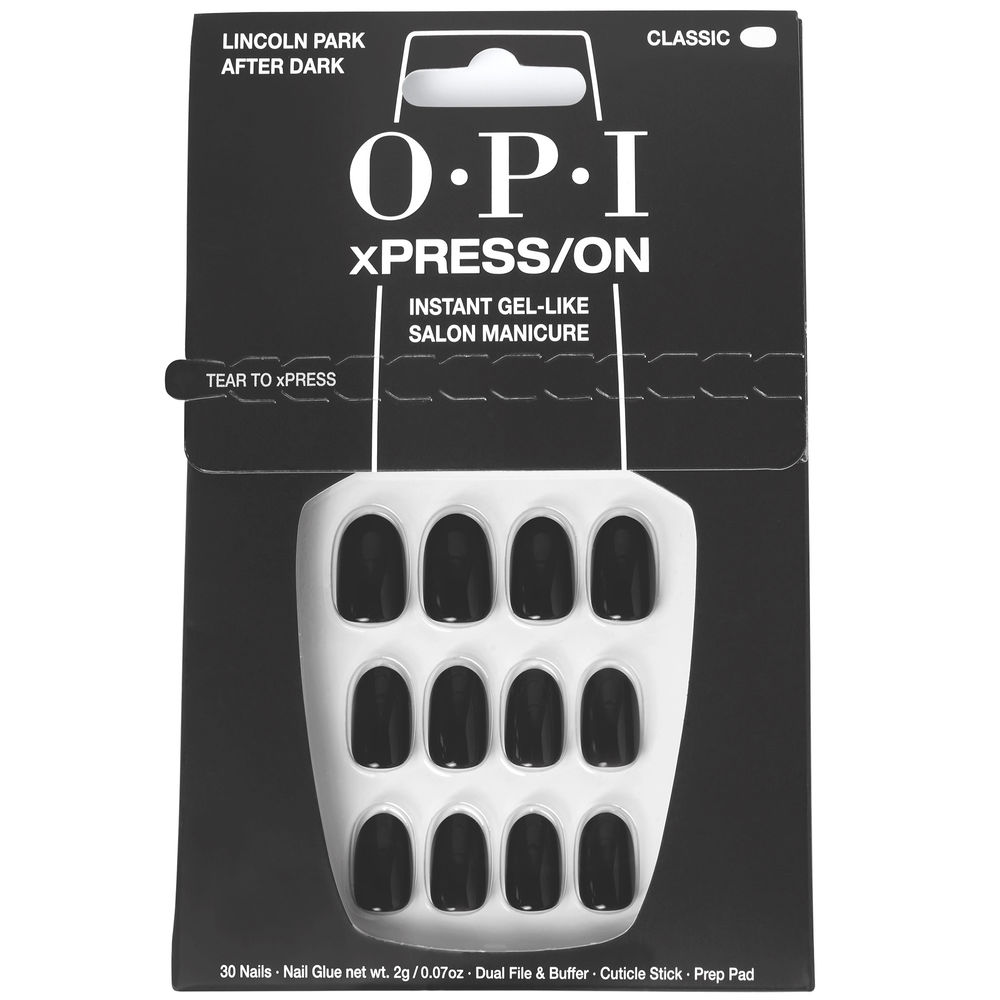 OPI xPRESS/ON Artificial Nails Iconic Shades #Lincoln Park After Dark 30 u